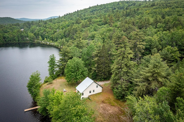 302 Spring St, Brownfield, ME 04010 - aerial view of property's location with a forest and a water and mountain view