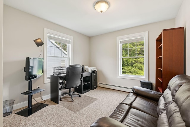 13 Junco Dr Unit 6, Windham, ME 04062 - office with baseboard heating and carpet