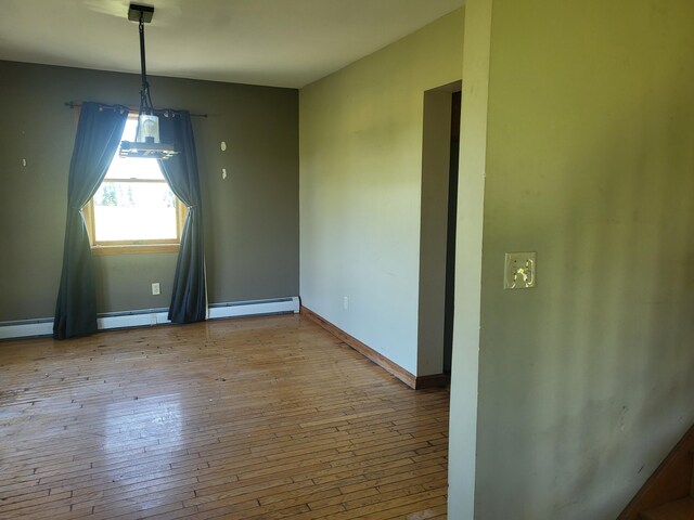 396 E Ridge Rd, Mars Hill, ME 04758 - unfurnished dining area with hardwood / wood-style floors and baseboards