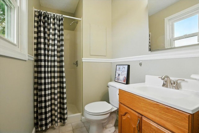 4 Hawthorne Pl, Lewiston, ME 04240 - full bathroom featuring tile patterned flooring, vanity, and a shower with curtain