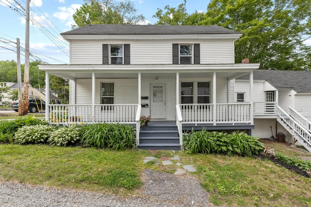 200 Main St, Freeport, ME 04032 - view of front of property featuring covered porch