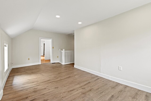 200 Main St, Freeport, ME 04032 - additional living space with wood finished floors, lofted ceiling, and recessed lighting