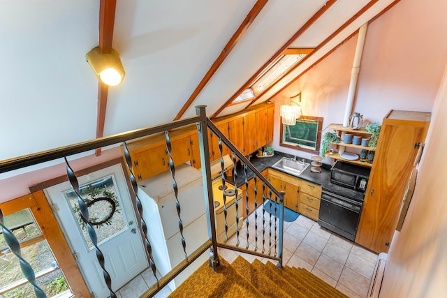 385 Sabbathday Rd, New Gloucester, ME 04260 - office area featuring a sink and light tile patterned floors