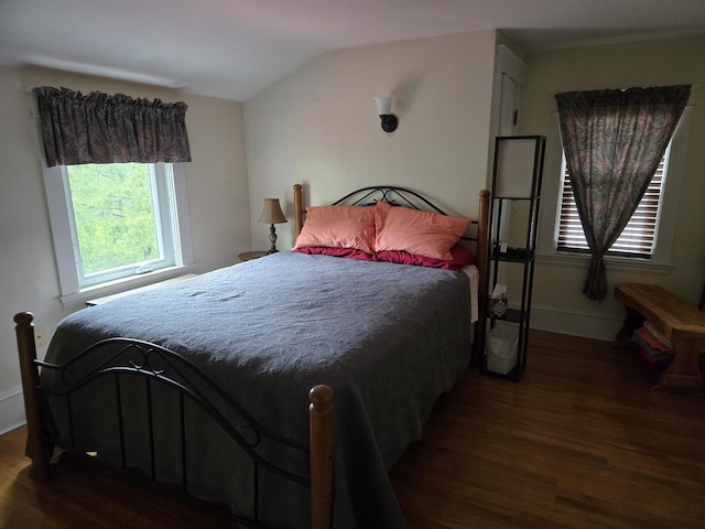 141 Sewall St, Augusta, ME 04330 - bedroom with wood finished floors and lofted ceiling