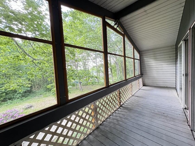 235 S Reynolds Rd, Winslow, ME 04901 - unfurnished sunroom with lofted ceiling