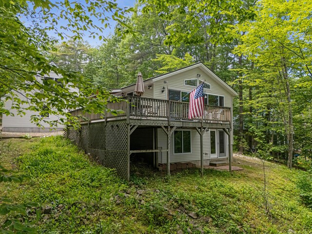 204 Youngs Ridge Rd, Acton, ME 04001 - back of property with a deck