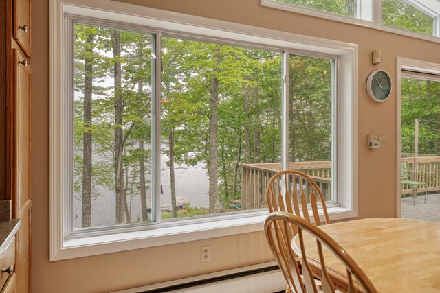 204 Youngs Ridge Rd, Acton, ME 04001 - dining area featuring a water view