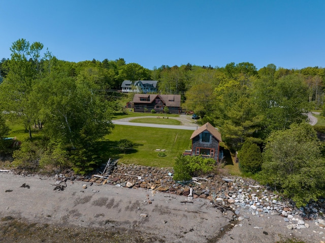 364 Main Rd, Islesboro, ME 04848 - view from above of property with a forest