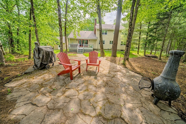 82 Eaton Ridge Dr, Holden, ME 04429 - view of patio / terrace with a wooden deck