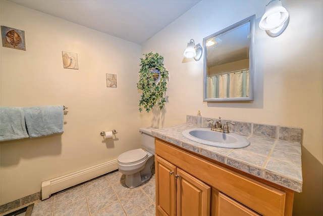 82 Eaton Ridge Dr, Holden, ME 04429 - bathroom featuring a baseboard radiator and vanity