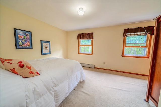 82 Eaton Ridge Dr, Holden, ME 04429 - carpeted bedroom featuring a baseboard radiator and baseboards