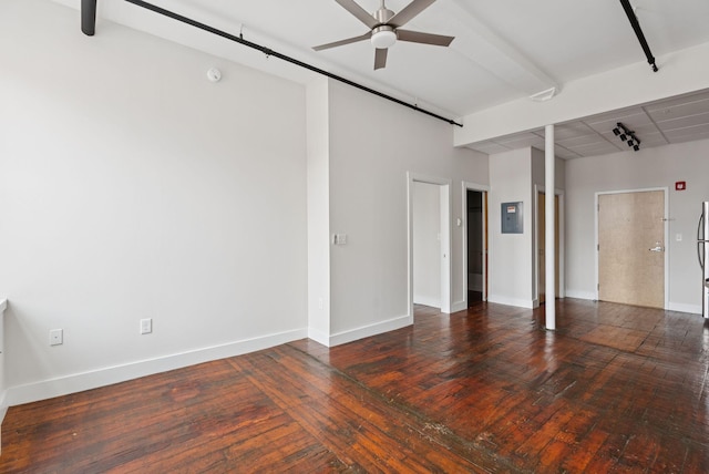 2 Main St Unit 17-415, Biddeford, ME 04005 - empty room with a ceiling fan, hardwood / wood-style flooring, and electric panel