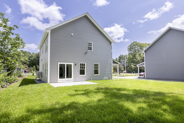 24 Varney Mill Rd Unit 3, Windham, ME 04062 - back of property with a patio and a yard