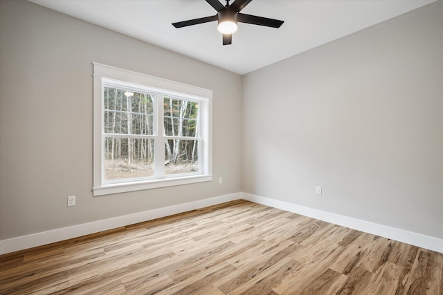 18 Crestwood Dr, Orrington, ME 04474 - spare room featuring light wood-style flooring and a ceiling fan