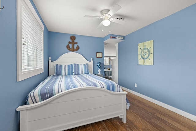 265 Nubble Rd, York, ME 03909 - bedroom featuring wood finished floors and ceiling fan