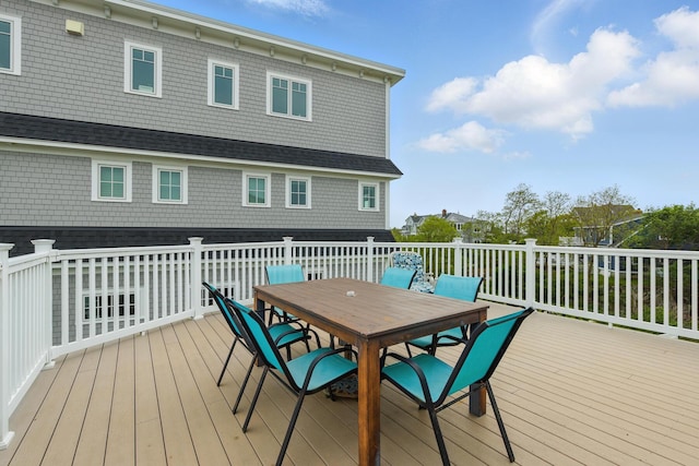 265 Nubble Rd, York, ME 03909 - deck featuring outdoor dining area