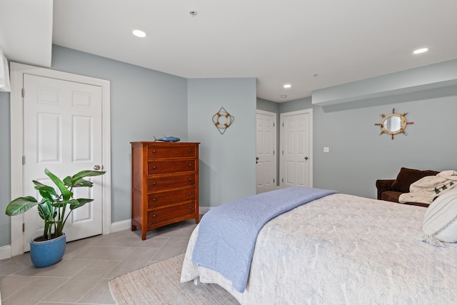180 E Grand Ave Unit 3, Old Orchard Beach, ME 04064 - bedroom featuring light tile patterned flooring and recessed lighting