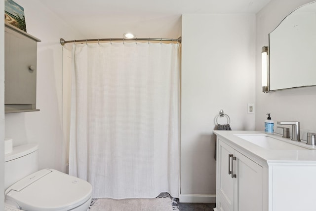 30 Graffam Rd, Baldwin, ME 04091 - full bathroom featuring vanity and a shower with curtain