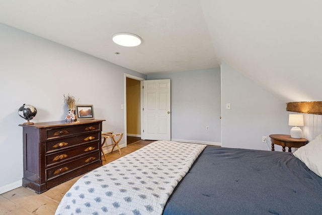 30 Graffam Rd, Baldwin, ME 04091 - bedroom featuring light wood finished floors and lofted ceiling