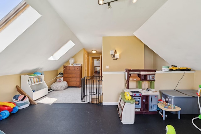 30 Graffam Rd, Baldwin, ME 04091 - recreation room featuring a skylight and lofted ceiling