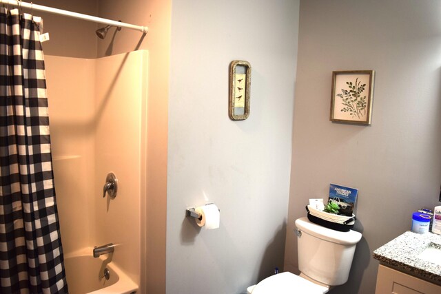 171 Hancock Pond Rd, Sebago, ME 04029 - bathroom with vanity and shower / bath combo