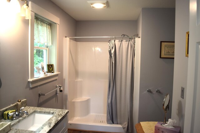 171 Hancock Pond Rd, Sebago, ME 04029 - full bath featuring vanity and a shower stall