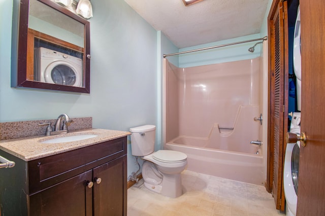 24 Down E Ln, Scarborough, ME 04074 - bathroom with vanity, shower / bath combination, and a textured ceiling
