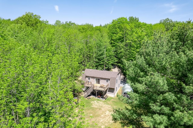 627 Green Lake Rd, Dedham, ME 04429 - aerial view of property and surrounding area featuring a forest