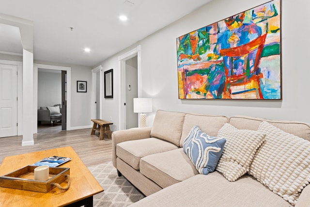 16 Guilford Ct Unit B1, Portland, ME 04101 - living area featuring recessed lighting and wood finished floors