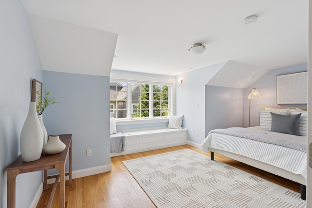 22 Channel Cove Ln, Biddeford, ME 04005 - bedroom featuring lofted ceiling and wood finished floors