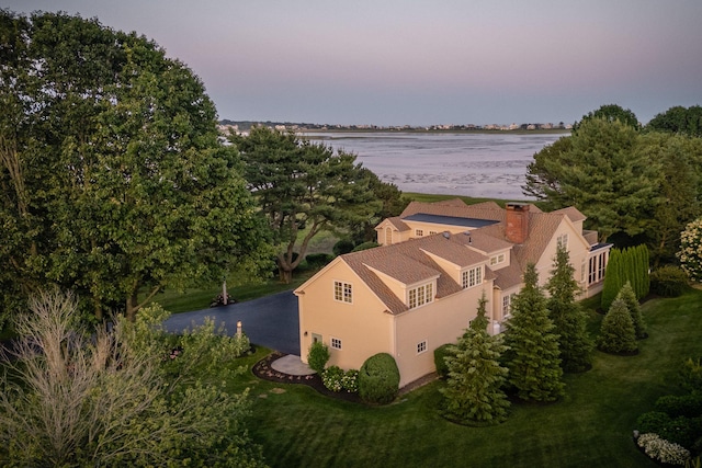 22 Channel Cove Ln, Biddeford, ME 04005 - aerial view at dusk of a water view