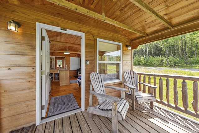 1535 Bailey Rd, Knox, ME 04986 - view of wooden deck