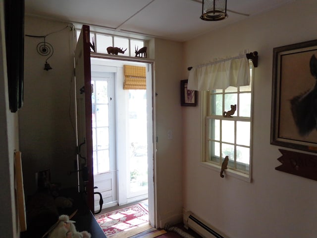 1089 Maplewood Rd, Newfield, ME 04095 - entryway featuring a baseboard heating unit