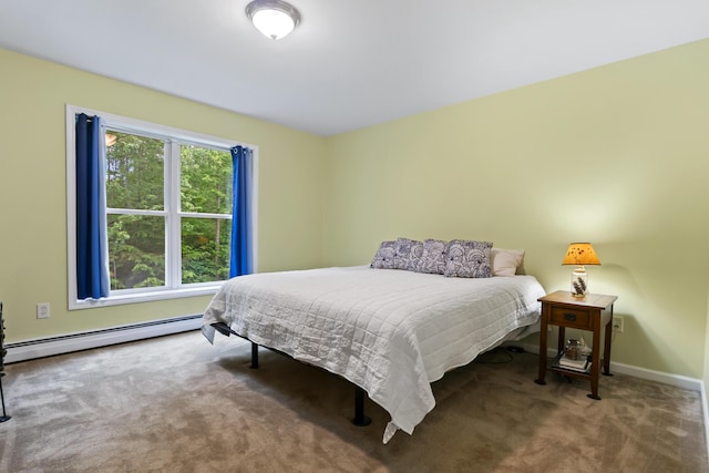 47 Double M Ln, Woolwich, ME 04579 - bedroom featuring a baseboard radiator and carpet flooring