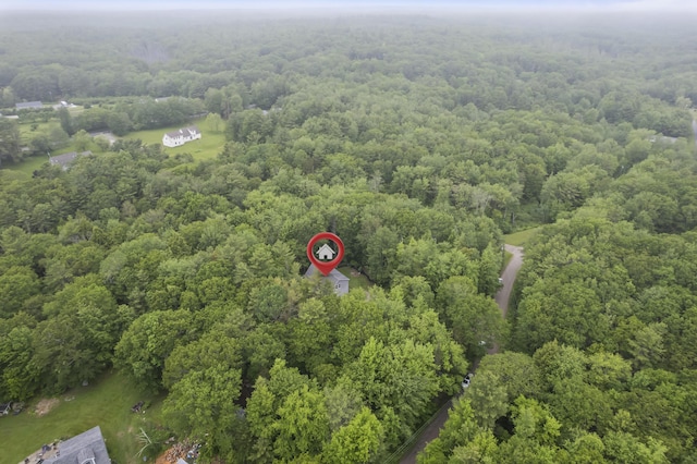 47 Double M Ln, Woolwich, ME 04579 - aerial view of property's location featuring a heavily wooded area