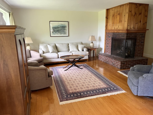 241 Bristol Rd, Damariscotta, ME 04543 - living room with a fireplace and hardwood / wood-style floors