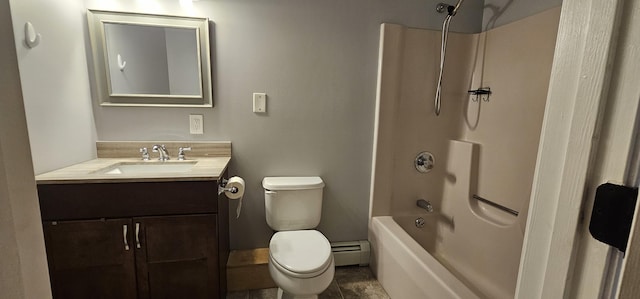 35 Mathews Ave Unit 6, Waterville, ME 04901 - full bath featuring a baseboard radiator, vanity, tub / shower combination, and tile patterned flooring