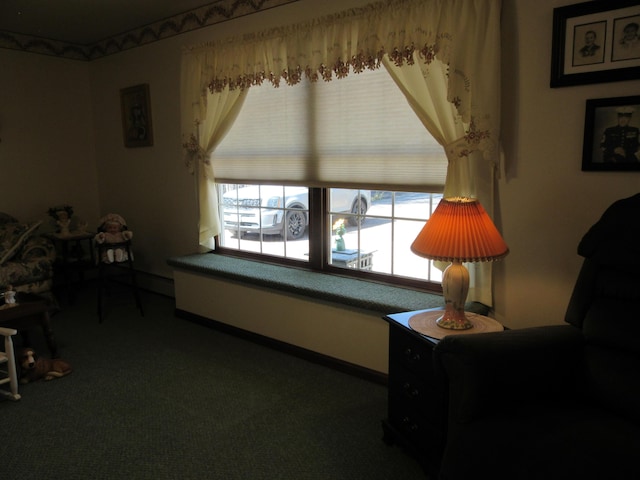 242 Newport Rd, Corinna, ME 04928 - living area featuring carpet flooring and healthy amount of natural light