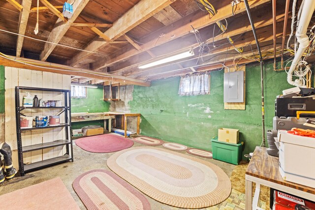 25 Harding St, Biddeford, ME 04005 - below grade area featuring electric panel