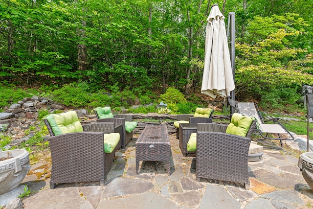 33 Lakeview Ln, Harrison, ME 04040 - view of patio with an outdoor hangout area