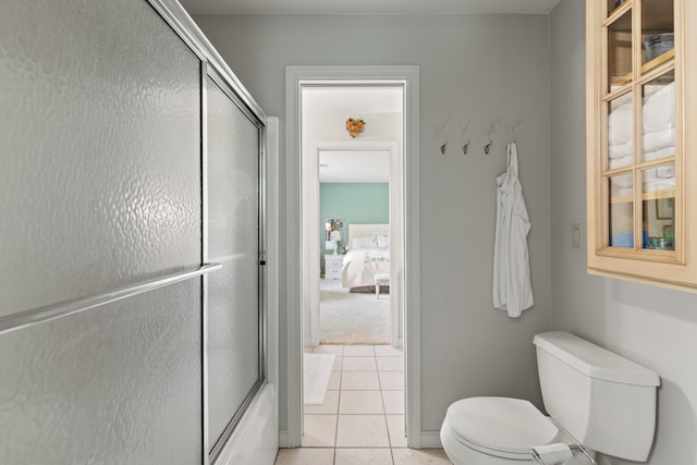 33 Lakeview Ln, Harrison, ME 04040 - ensuite bathroom with tile patterned floors and enclosed tub / shower combo