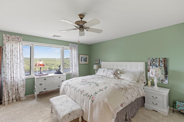 33 Lakeview Ln, Harrison, ME 04040 - bedroom with carpet and a ceiling fan