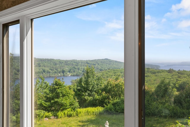 33 Lakeview Ln, Harrison, ME 04040 - water view featuring a forest