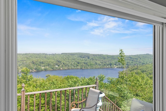 33 Lakeview Ln, Harrison, ME 04040 - water view featuring a forest