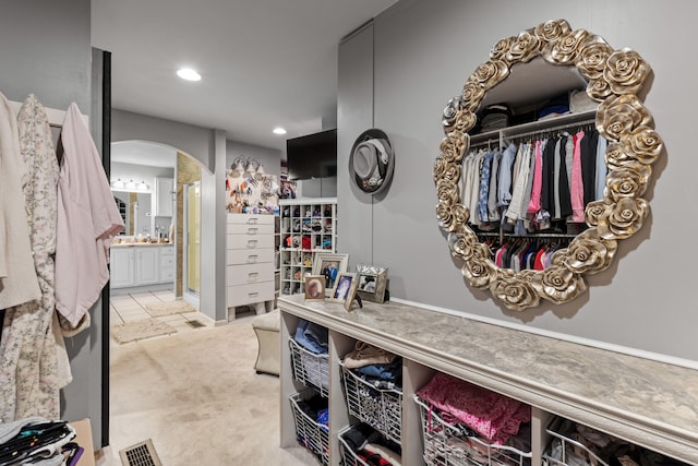33 Lakeview Ln, Harrison, ME 04040 - spacious closet with arched walkways and carpet