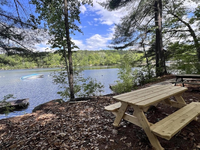 33 Lakeview Ln, Harrison, ME 04040 - dock area with a view of trees and a water view