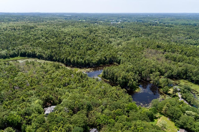 9 Kennebec Cir, Bath, ME 04530 - aerial view of property's location with a heavily wooded area and a large body of water