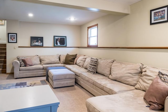 9 Kennebec Cir, Bath, ME 04530 - living area with carpet flooring and recessed lighting