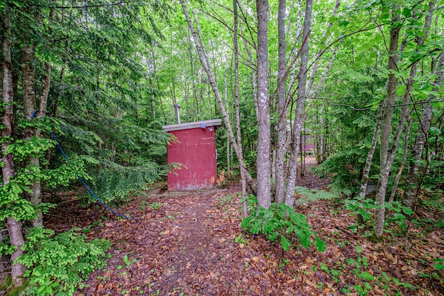 41 Dundee Rd, Albany Twp, ME 04217 - view of yard with a wooded view