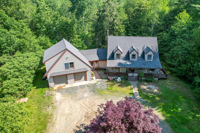 37 Paul St, York, ME 03909 - view from above of property featuring a heavily wooded area